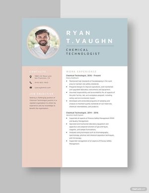 Chemical Technologist Resume
