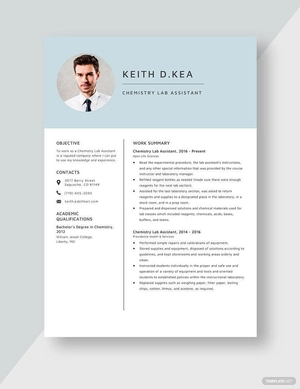 Chemistry Lab Assistant Resume