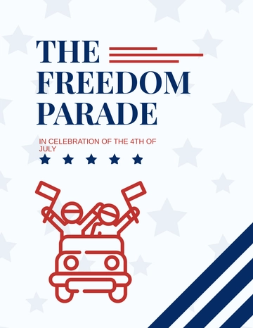 Free 4th Of July Parade Flyer Template to Edit Online
