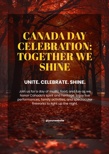 Free Canada Day Event Poster Template to Edit Online