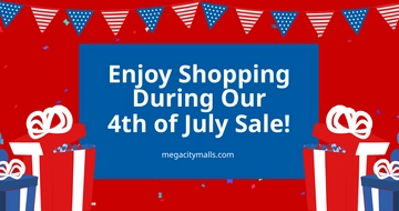 Free 4th Of July Sale Facebook Post Template to Edit Online
