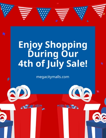 Free 4th Of July Sale Flyer Template to Edit Online