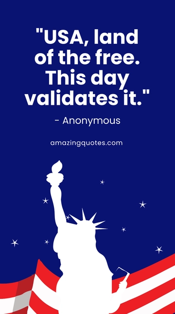 Free 4th Of July Quote Whatsapp Post Template to Edit Online