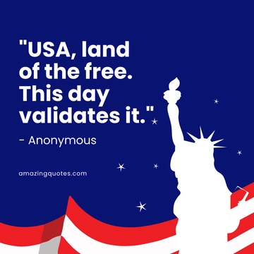 Free 4th Of July Quote Linkedin Post Template to Edit Online