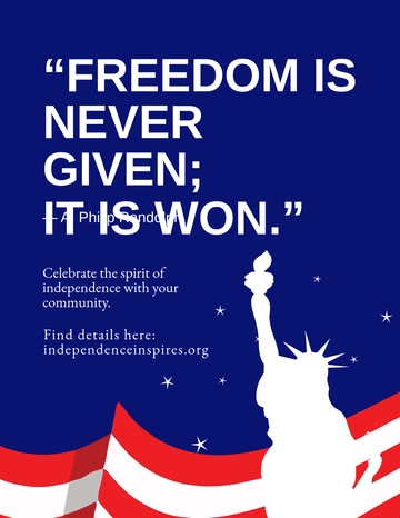 Free 4th Of July Quote Flyer Template to Edit Online