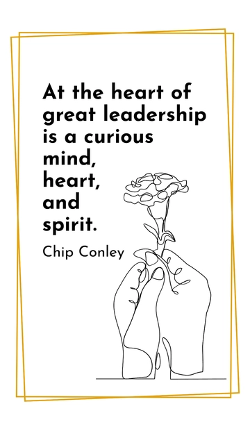 Free Curious Mind, Heart, Spirit: Leadership Quote Template to Edit Online