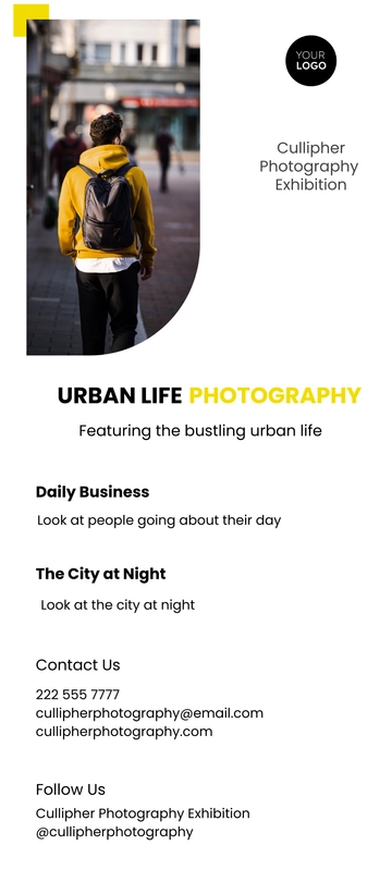 Free Photography Exhibition DL Card Template to Edit Online
