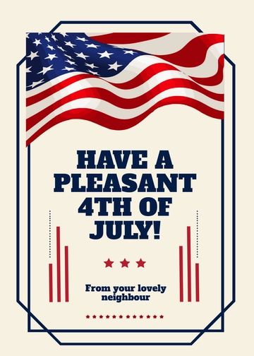 Free Vintage 4th Of July Card Template to Edit Online