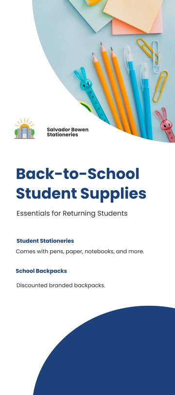 Free Back To School DL Card Template to Edit Online