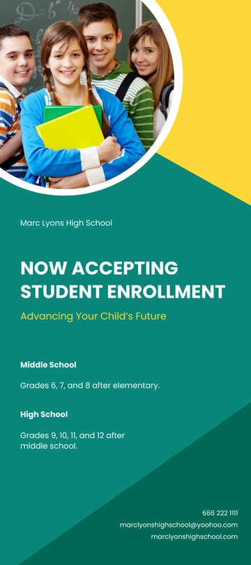 Free High School DL Card Template to Edit Online