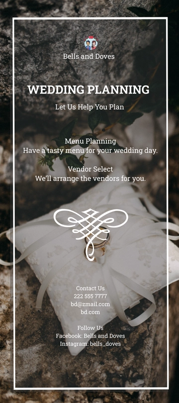 Free Elegant Wedding DL Card Template to Edit Online