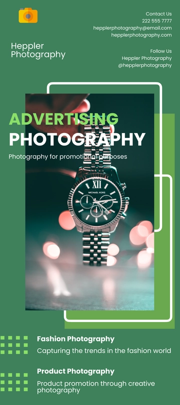 Free Modern Photography DL Card Template to Edit Online