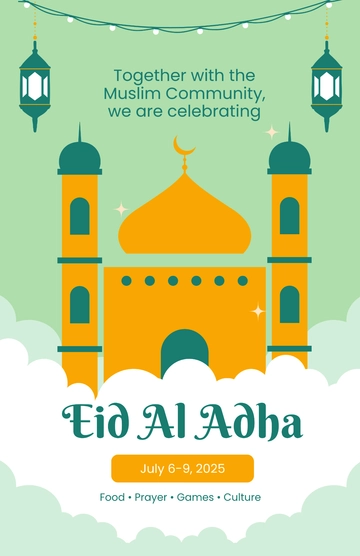 Free Creative Eid Al Adha Poster Template to Edit Online