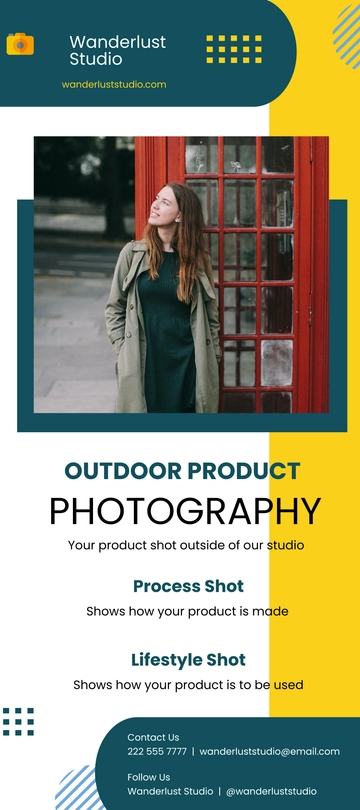 Free Product Photography DL Card Template to Edit Online