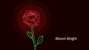 Free Neon Rose Wallpaper Template to Edit Online