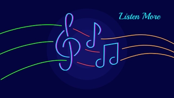 Free Music Neon Wallpaper Template to Edit Online