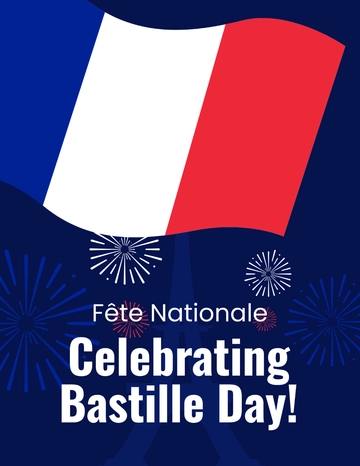 Free Bastille Day Celebration Flyer Template to Edit Online