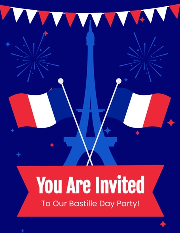 Free Bastille Day Party Flyer Template to Edit Online