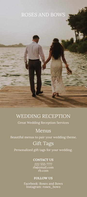 Free Wedding DL Card Template to Edit Online