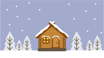 Free Winter Cabin Background Template to Edit Online