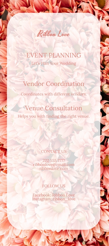 Free Floral Wedding DL Card template to Edit Online