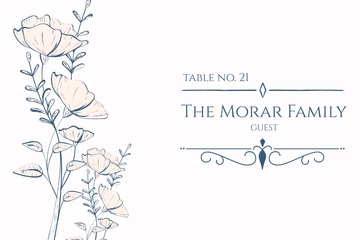 Free Wildflower Baptism Place Card Template to Edit Online