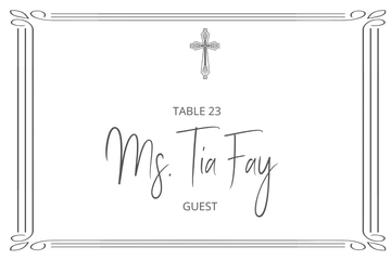 Free Cross Baptism Place Card Template to Edit Online
