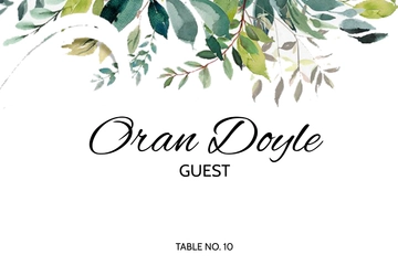 Free Baptism Party Seating Place Card Template to Edit Online