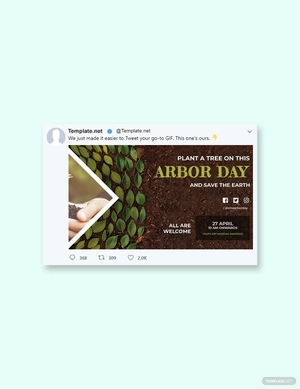 Arbor Day Twitter Post Template