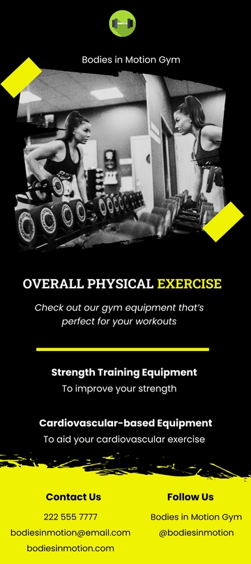 Free Sample Gym DL Card Template to Edit Online