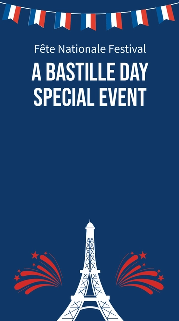 Free Bastille Day Event Snapchat Geofilter Template to Edit Online