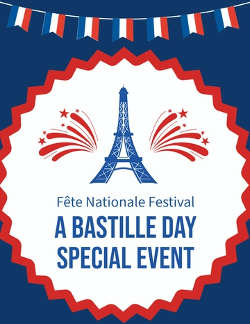 Free Bastille Day Event Flyer Template to Edit Online