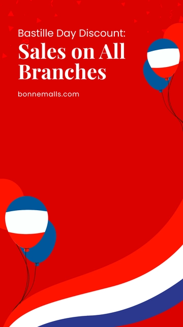 Free Bastille Day Sale Snapchat Geofilter Template to Edit Online