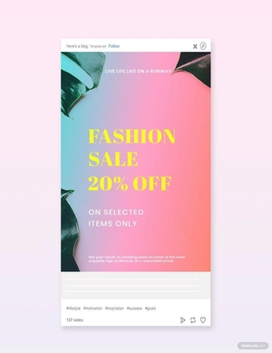 Basic Fashion Sale Tumblr Post Template