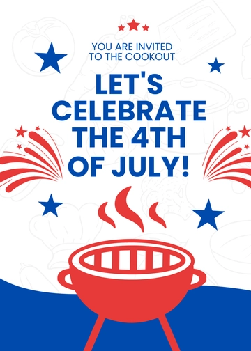 Free 4th Of July Cookout Invitation Template to Edit Online