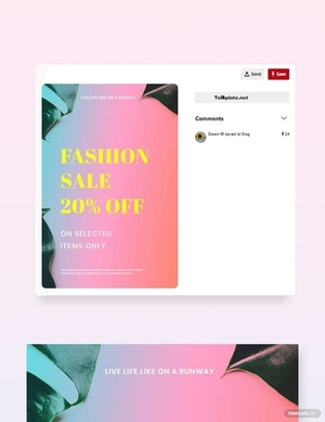 Basic Fashion Sale Pinterest Pin Template
