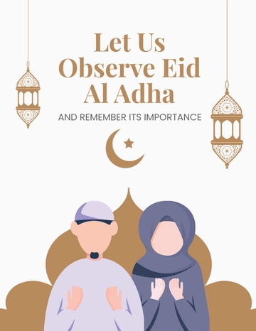 Free Eid Al Adha Mubarak Flyer Template to Edit Online