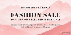Blank Fashion Sale Twitter Post Template
