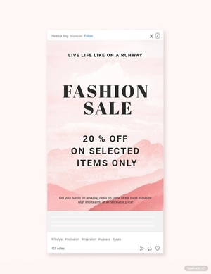 Blank Fashion Sale Tumblr Post Template
