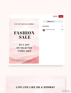 Blank Fashion Sale Pinterest Pin Template