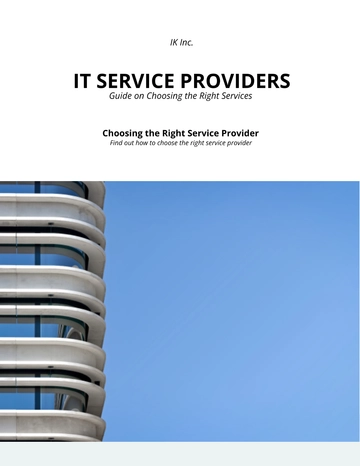 Free Service Provider eBook Template to Edit Online