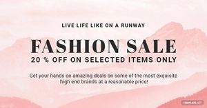 Blank Fashion Sale LinkedIn Blog Post Template