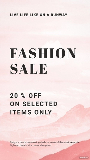 Blank Fashion Sale Instagram Story Template