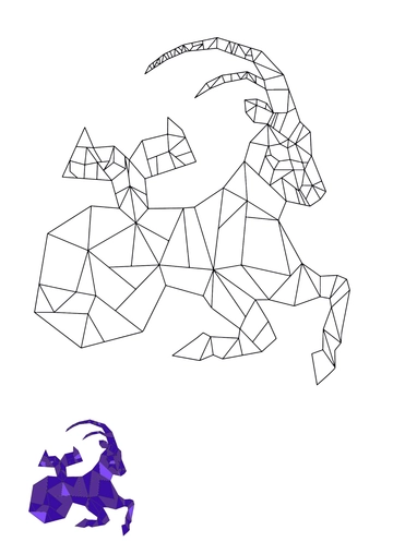 Free Geometric Capricorn coloring page Template to Edit Online