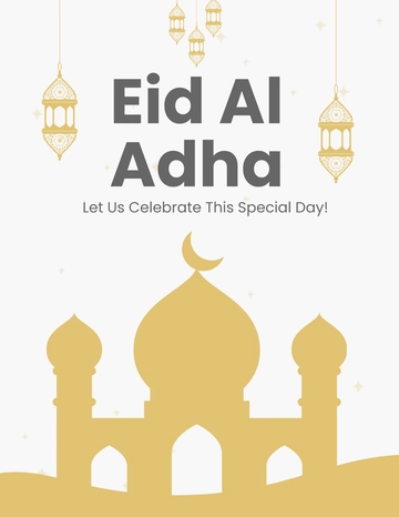 Free Eid Al Adha Celebration Flyer Template to Edit Online