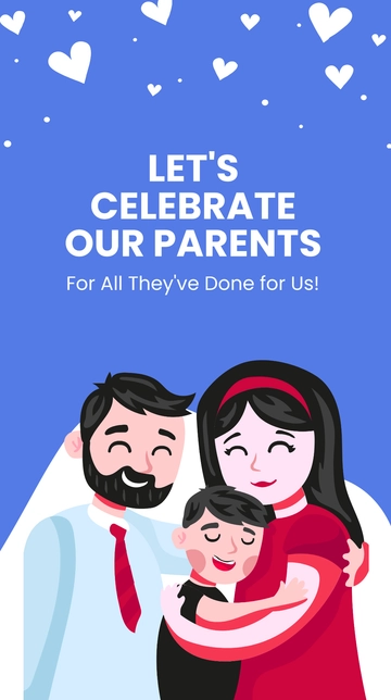 Free Parents Day Celebration Whatsapp Post Template to Edit Online