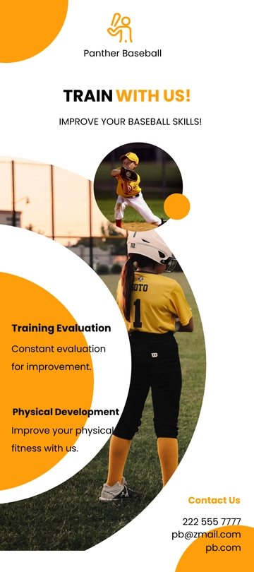 Free Sports Training DL Card Template to Edit Online