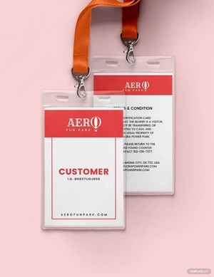 Amusement Park ID Card Template