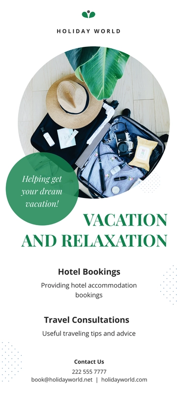 Free Holiday Travel DL Card Template to Edit Online