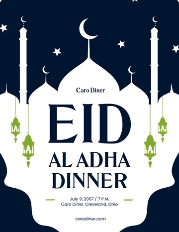 Free Eid Al Adha Dinner Flyer Template to Edit Online